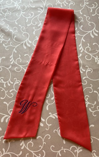 Schal mit monogramm - w,