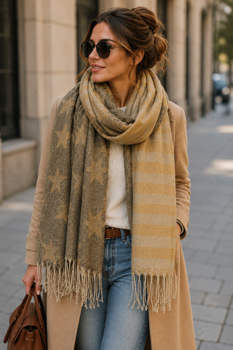 Schal damen herren tuch - damen, sterne