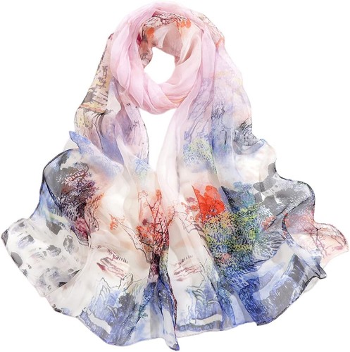 Chiffon retro schal - retro-schal, damen