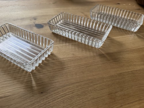 3er set vintage kristallglas - vintage, /